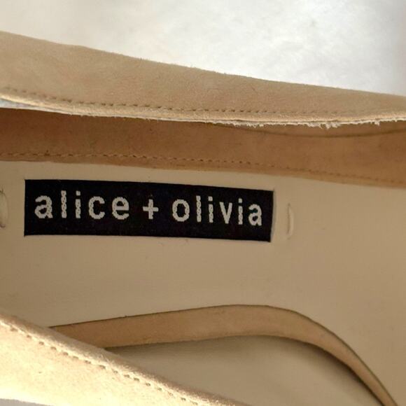 NWOT Alice & Olivia Pumps - Size 8.5 - Tan/Nude - 4.5 inch Heel Pointed Toe - Picture 10 of 10